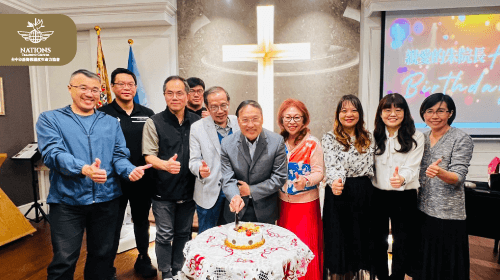 切蛋糕祝福朱植森院長生日快樂-國度生命力